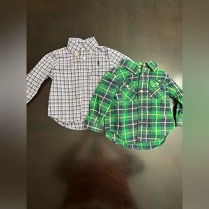 Ralph Lauren Bundle of 2 button-up tops for 9 months